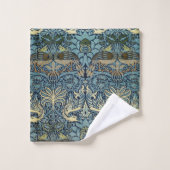 Conception tissée de paon et de dragon de William (Gant de toilette)