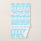 Conception Tribale Bleu Clair (Serviette à main)