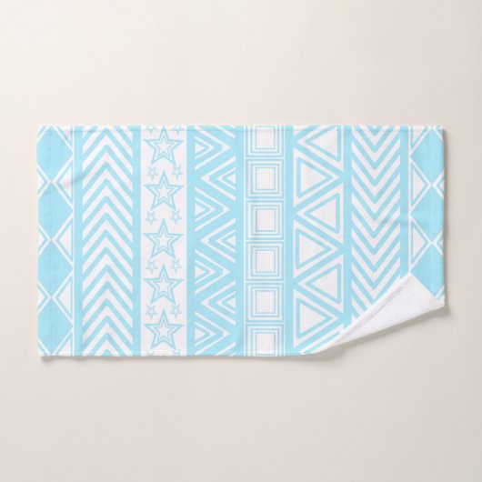 Conception Tribale Bleu Clair (Serviette à main)
