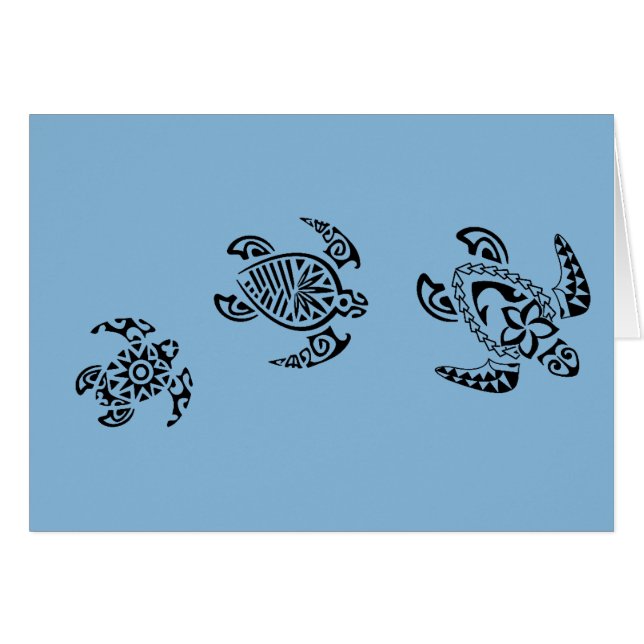 Conception tribale de trio de tortue (Devant horizontal)