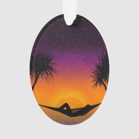 Conception tropicale de silhouette de coucher du (dos)