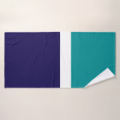 Conception turquoise de blocs de couleur bleu blan (Serviette de bain)