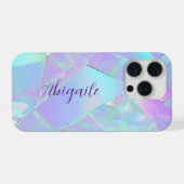 Conception turquoise et violette Iridescente, Nom  (Verso Horizontal)