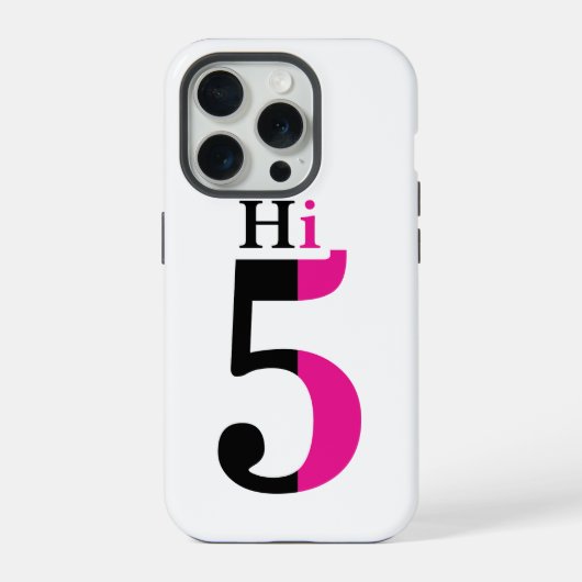 Conception typographique moderne rose High Five (Verso)