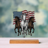 Conception vectorielle de chevaux courant patrioti (Neutre)