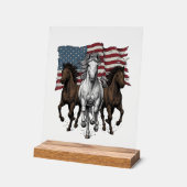 Conception vectorielle de chevaux courant patrioti (Angle)
