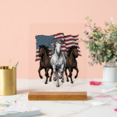 Conception vectorielle de chevaux courant patrioti (Mariage)