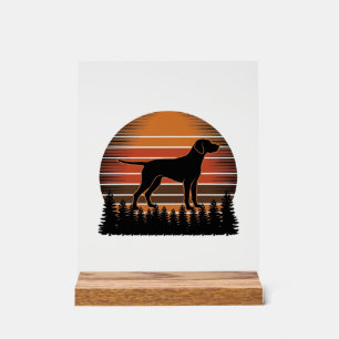 Conception vectorielle de chien de chasse vintage