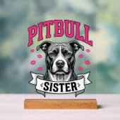 Conception vectorielle de sœur Pitbull amateur de (Neutre)