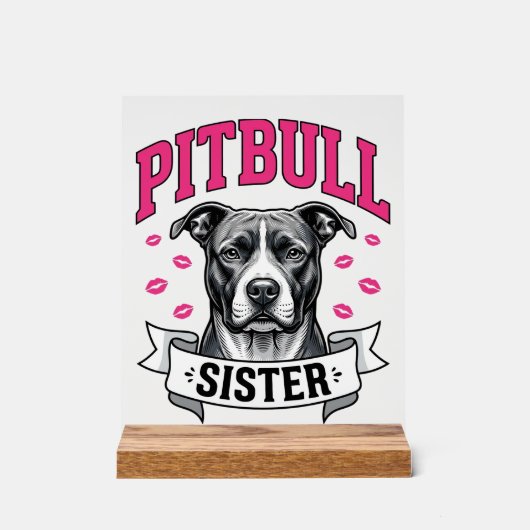 Conception vectorielle de sœur Pitbull amateur de (Recto)