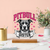Conception vectorielle de sœur Pitbull amateur de (Mariage)