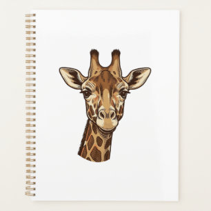 Conception vectorielle de tête de girafe gravée vi