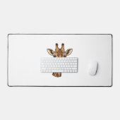 Conception vectorielle de tête de girafe gravée vi (Clavier et souris)