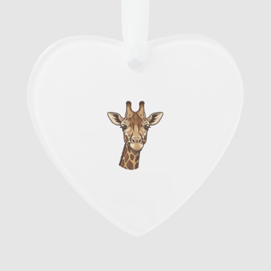 Conception vectorielle de tête de girafe gravée vi (devant)