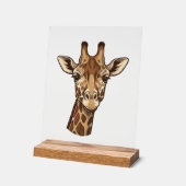 Conception vectorielle de tête de girafe gravée vi (Angle)