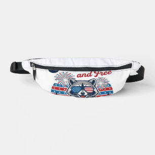 Conception vectorielle patriotique de raton laveur