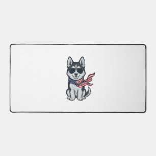 Conception vectorielle vintage d'un chiot husky pa
