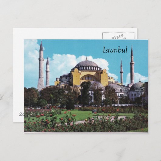 Conception vintage de carte postale d'Istanbul (Devant / Derrière)