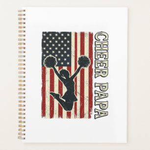 Conception vintage de drapeau USA Cheer Papa_1
