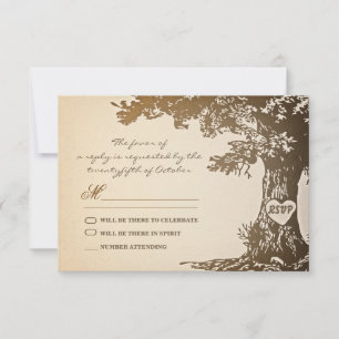 conception vintage de rsvp de mariage de vieil