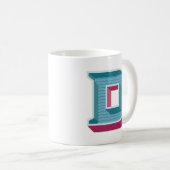 Conception vintage Monogramme D Tasse de café init (Devant droit)