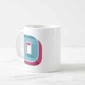 Conception vintage Monogramme D Tasse de café init (Devant gauche)