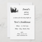 Conception Vintage Personnalisée Cerf, Invitation  (Dos)