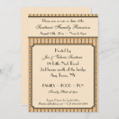 Conception vintage-Réunion, Événement, Invitation (Devant / Derrière)