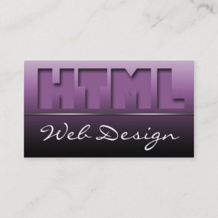 Conception Web HTML violet Carte de visite élégant