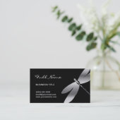 Conceptions de carte de visite noires et argentées (Debout devant)