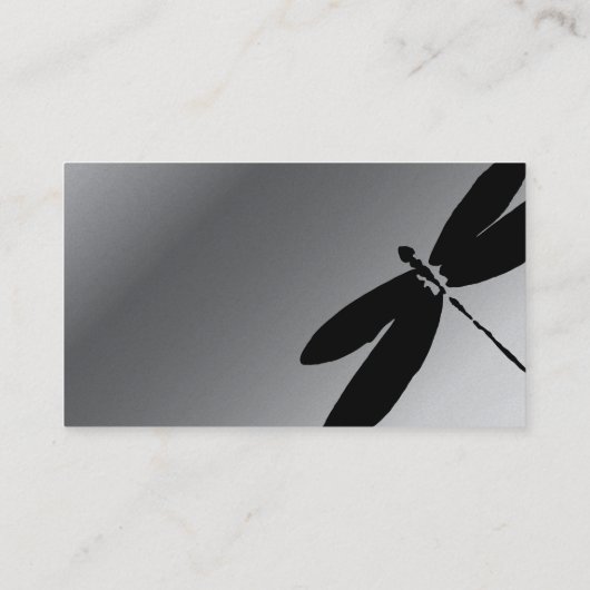 Conceptions de carte de visite noires et argentées (Dos)