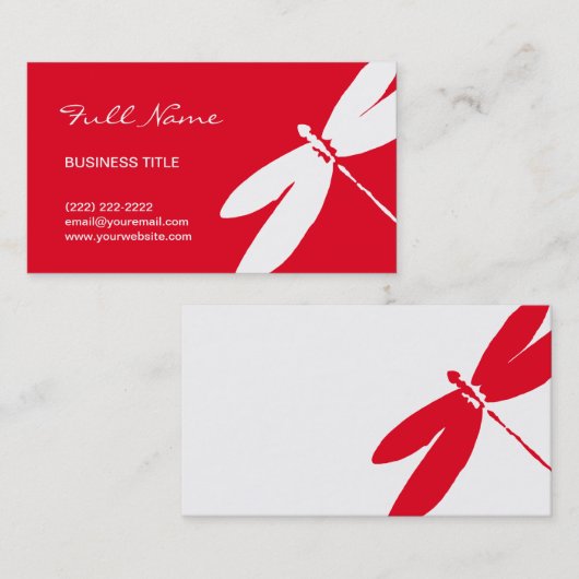 Conceptions de carte de visite rouges de logo de (Devant / Derrière)