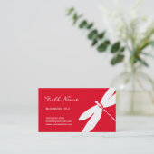 Conceptions de carte de visite rouges de logo de (Debout devant)