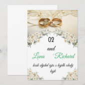 conceptions de cartes de mariage (Devant / Derrière)