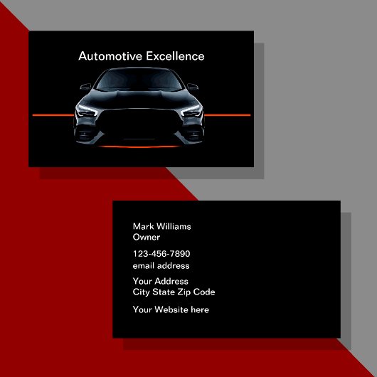 Conceptions de cartes de visite automobiles les pl