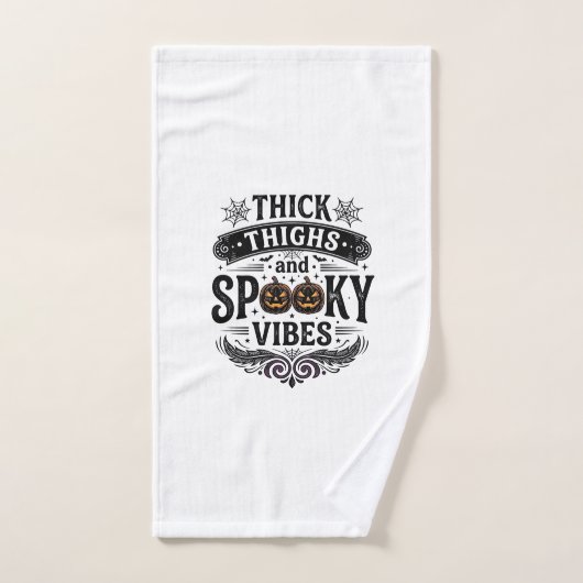 Conceptions de chemise Halloween Thick Thighs Spoo (Serviette à main)