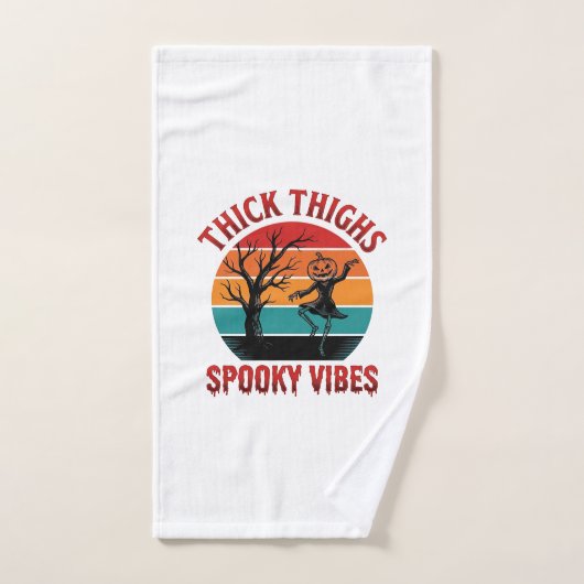 Conceptions de chemise Halloween Thick Thighs Spoo (Serviette à main)