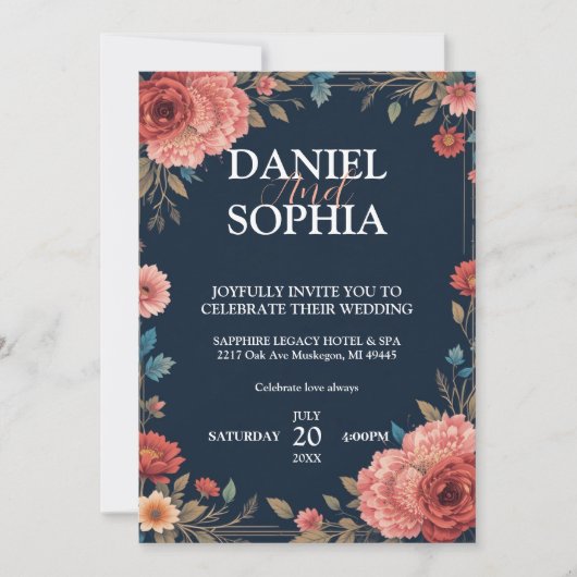 Conceptions de faire-part de mariage élégants - Cé (Devant)