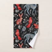 Conceptions de motifs floraux de style art populai (Serviette à main)