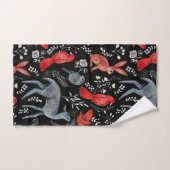 Conceptions de motifs floraux de style art populai (Serviette à main)