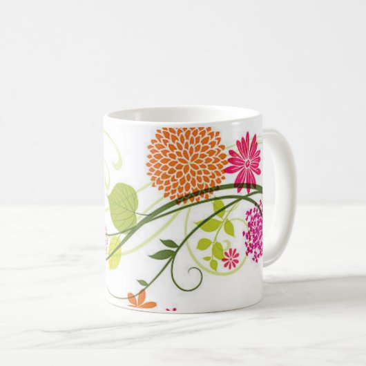 Conceptions de mug Fleurs sauvages, mug Floral aqu (Devant droit)