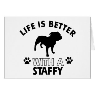 Conceptions de race de chien de Staffy