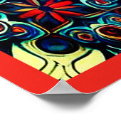 Conceptions Tie-Dye sur une grande affiche murale (Coin)