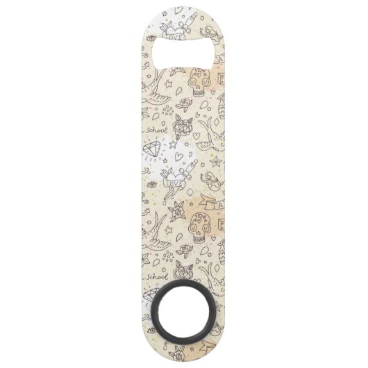 Conceptpatroon tattoo speed flessenopener (Voorkant)