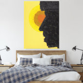 Conceptual Abstract Silhouette and Sun  Canvas Afdruk (Insitu (Slaapkamer))