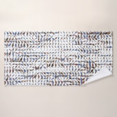 Conceptual background leaves drawing pattern. Styl (Serviette de bain)