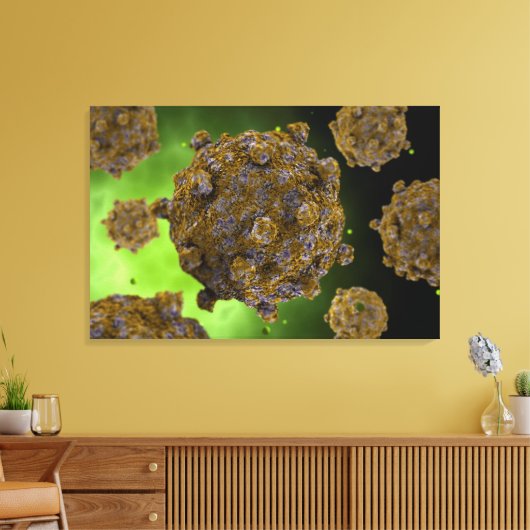 Conceptueel Afbeelding coxsackievirus 2 Canvas Afdruk (Insitu (Woonkamer))