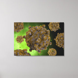 Conceptueel Afbeelding coxsackievirus 2 Canvas Afdruk