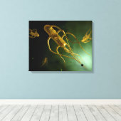 Conceptueel Afbeelding Salmonella typhi 2 Canvas Afdruk (Insitu (Houten vloer))