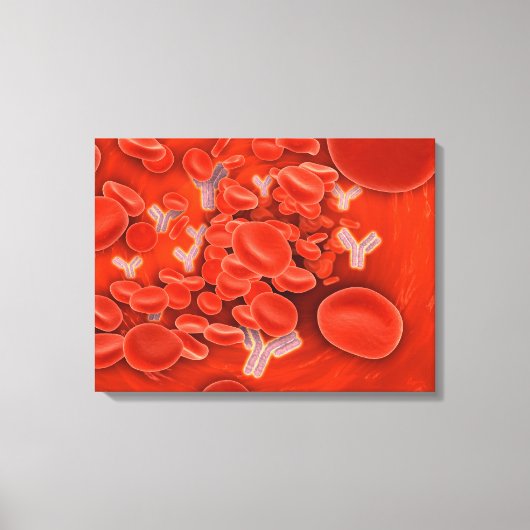 Conceptueel Afbeelding van chromosomen in het bloe Canvas Afdruk (Voorkant)